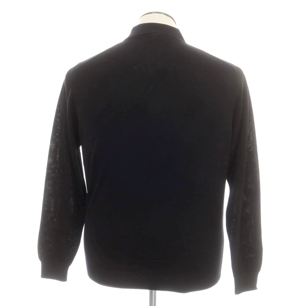 【新品アウトレット】ドルモア DRUMOHR ハイゲージコットン 長袖 ポロニット ブラック【 50 】【 状態ランクN- 】【 メンズ 】