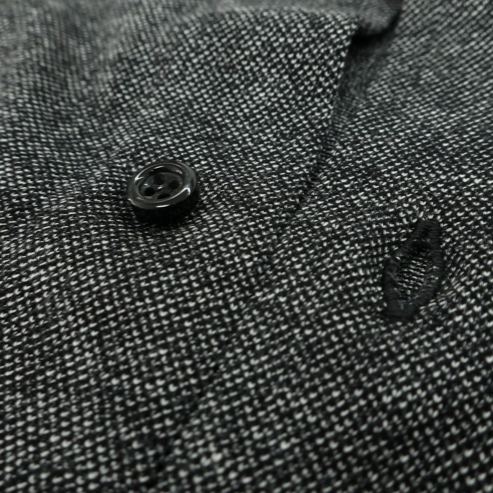 【新品】ギローバー GUY ROVER コットン 鹿の子 セミワイドカラー カジュアルシャツ ブラックxホワイト【 M 】【 状態ランクN 】【 メンズ 】