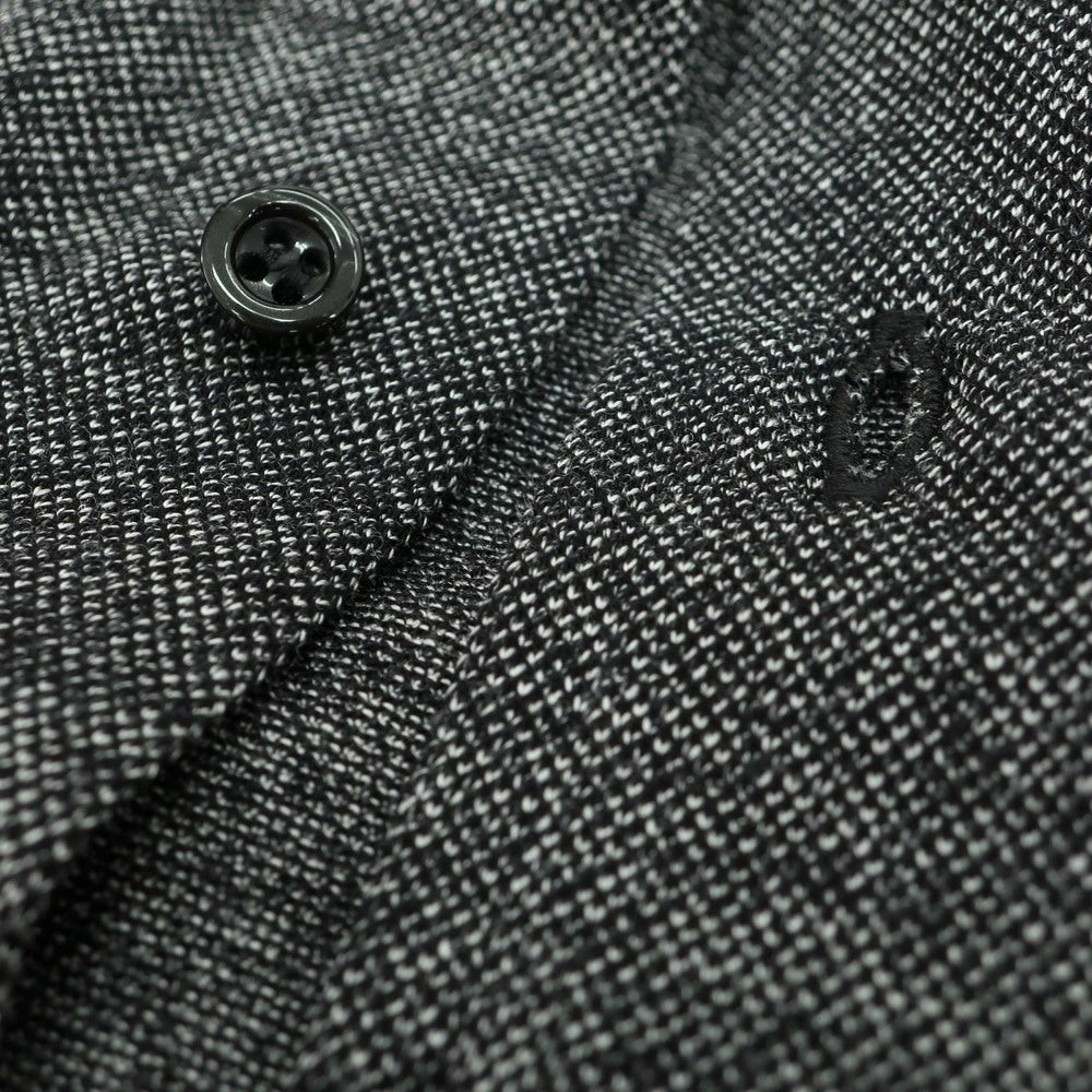 【新品】ギローバー GUY ROVER コットン 鹿の子 セミワイドカラー カジュアルシャツ ブラックxホワイト【 M 】【 状態ランクN 】【 メンズ 】