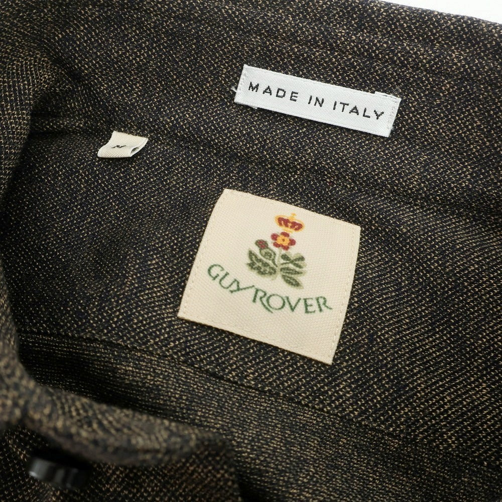 【新品】ギローバー GUY ROVER コットン 鹿の子 セミワイドカラー カジュアルシャツ ブラウン【 M 】【 状態ランクN 】【 メンズ 】