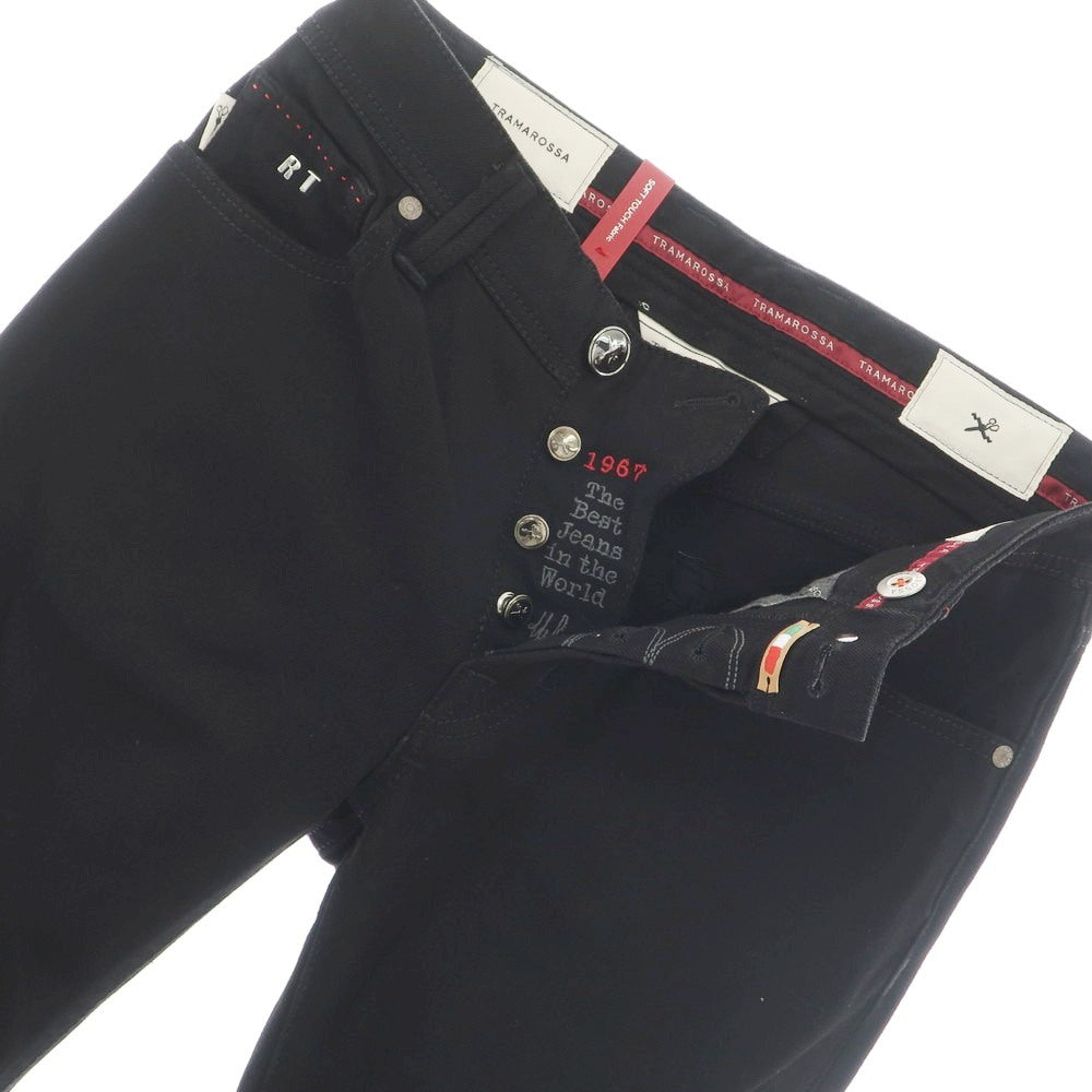 【新品】トラマロッサ Tramarossa LEONARDO ストレッチ コットンポリエステル デニムパンツ ブラック【 30 】【 状態ランクN 】【 メンズ 】