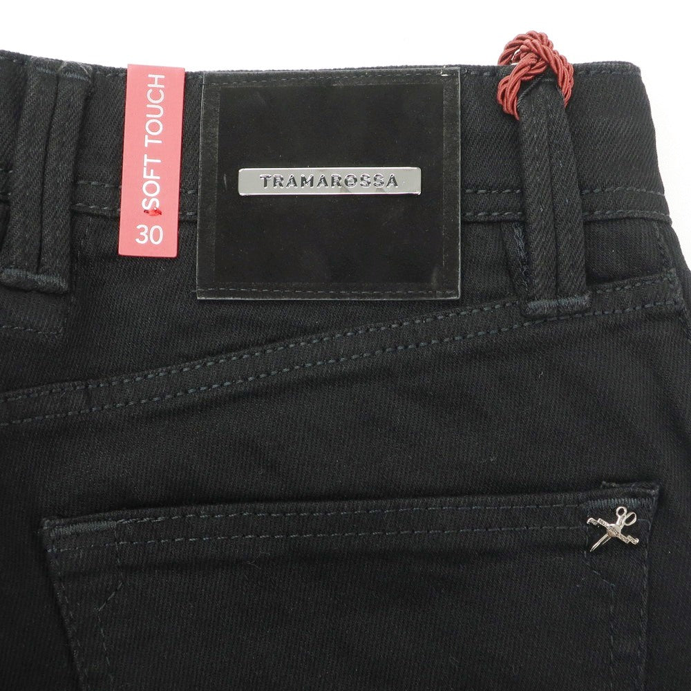 【新品】トラマロッサ Tramarossa LEONARDO ストレッチ コットンポリエステル デニムパンツ ブラック【 30 】【 状態ランクN 】【 メンズ 】