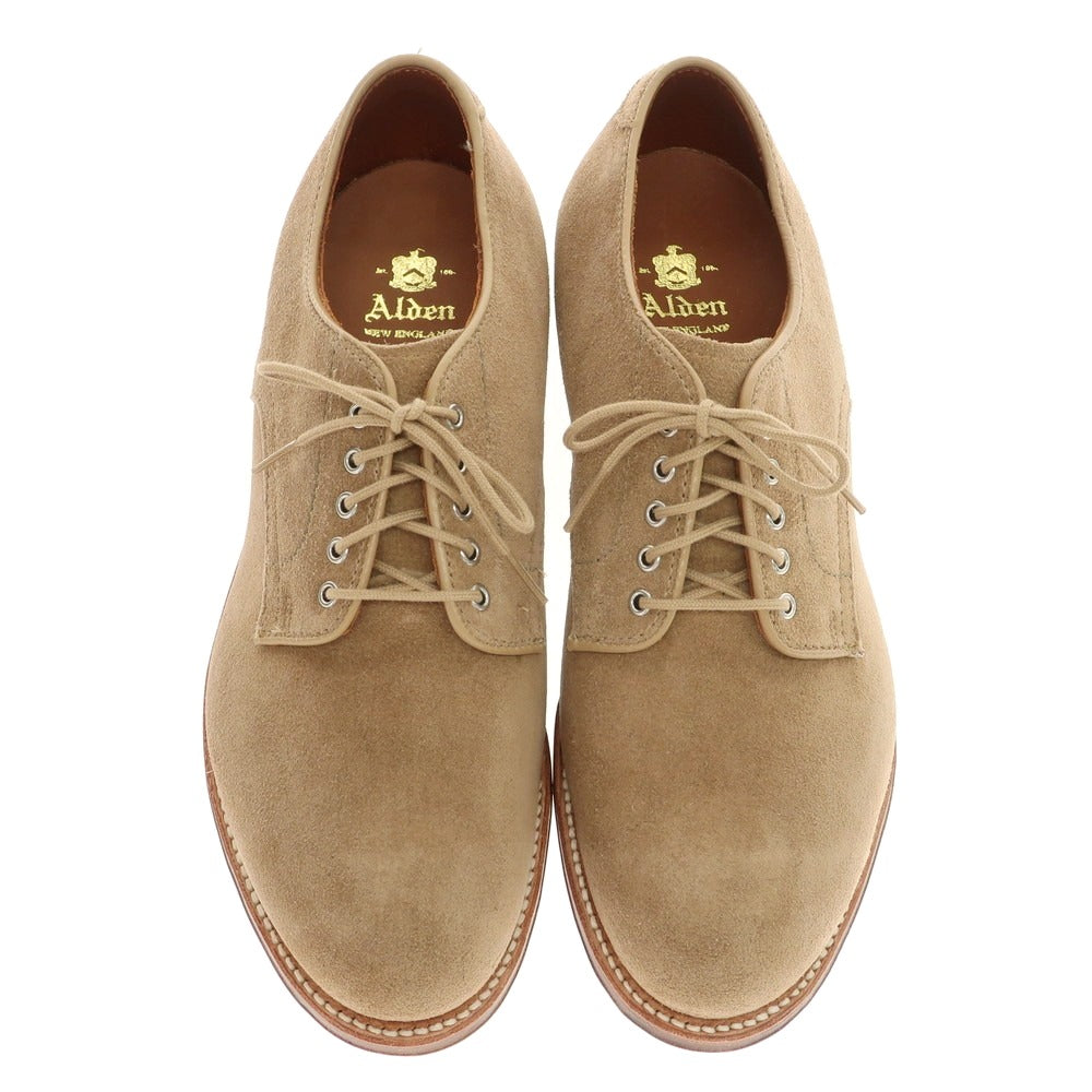 【新品】オールデン ALDEN N6438 スエード プレーントゥ ドレスシューズ ベージュ【 61/2D 】【 状態ランクN 】【 メンズ 】