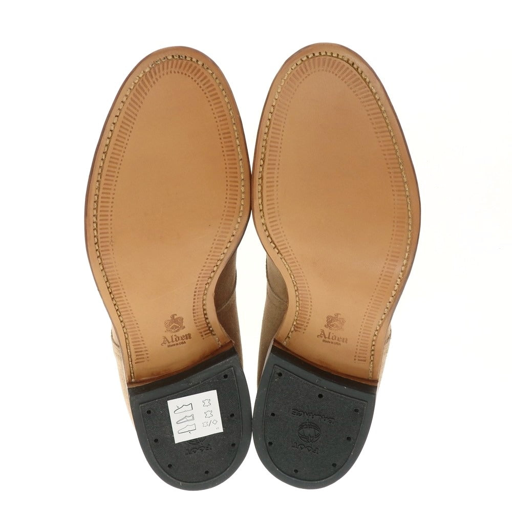 【新品】オールデン ALDEN N6438 スエード プレーントゥ ドレスシューズ ベージュ【 61/2D 】【 状態ランクN 】【 メンズ 】