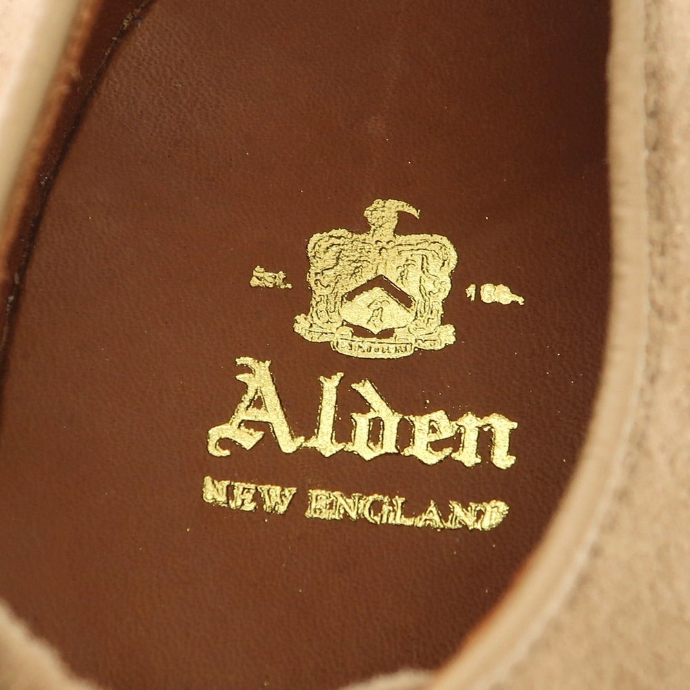 【新品】オールデン ALDEN N6438 スエード プレーントゥ ドレスシューズ ベージュ【 61/2D 】【 状態ランクN 】【 メンズ 】