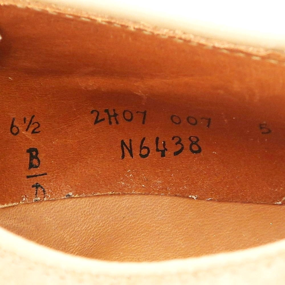 【新品】オールデン ALDEN N6438 スエード プレーントゥ ドレスシューズ ベージュ【 61/2D 】【 状態ランクN 】【 メンズ 】