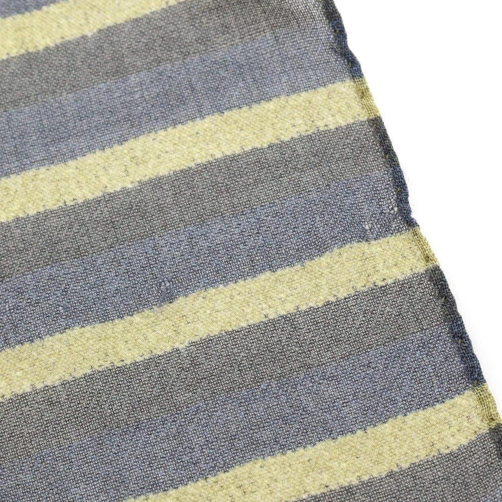 【新品アウトレット】アーディーアンドシー AD&C 1956 ウール ボーダー プリント ストール ネイビーxグリーン【 F 】【 状態ランクN- 】【 メンズ 】