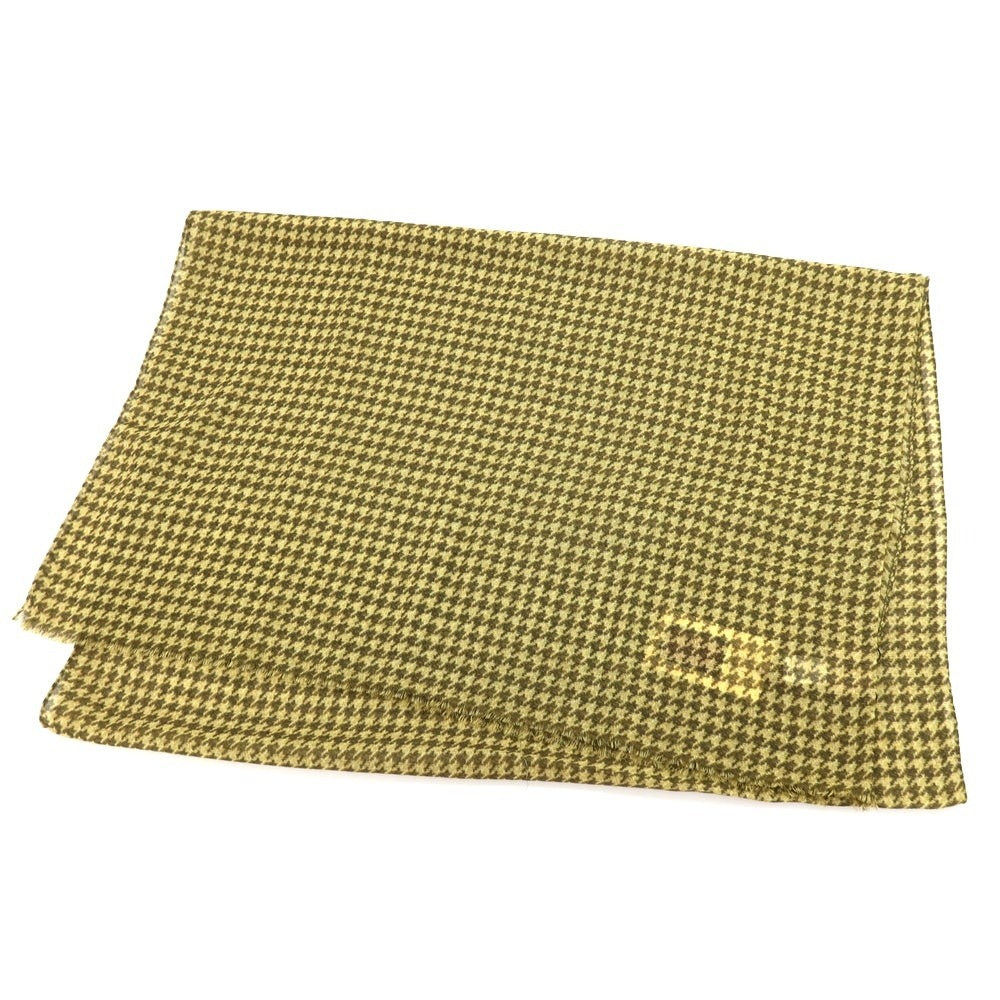 【新品】アーディーアンドシー AD&C 1956 ウール ハウンドトゥース プリント ストール ライトオリーブ【 F 】【 状態ランクN 】【 メンズ 】