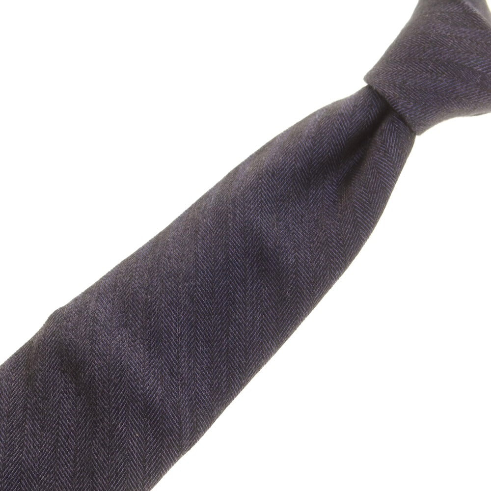 【中古】ステファノリッチ STEFANO RICCI シルク 無地ネクタイ ネイビー【 状態ランクC 】【 メンズ 】
