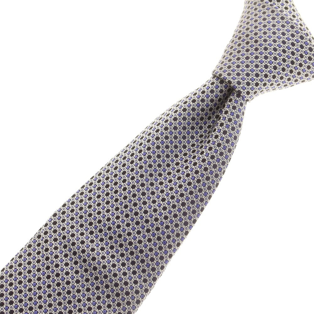【新品】ステファノリッチ STEFANO RICCI シルク 総柄ネクタイ ブラックxホワイト【 状態ランクN 】【 メンズ 】