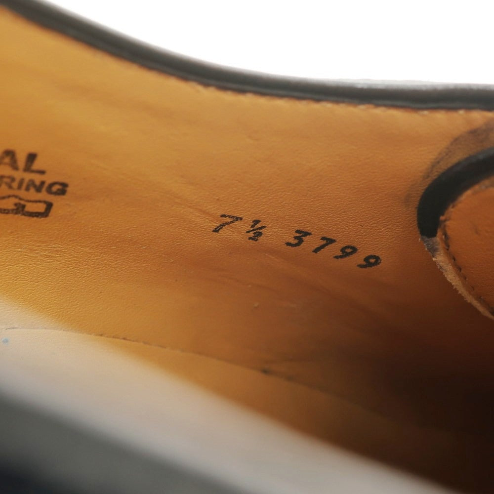 【中古】【未使用】フランチェスコ ベニーニョ FRANCESCO BENIGNO ストラップ ドレスシューズ ネイビーブルー【 7 1/2 】【 状態ランクS 】【 メンズ 】