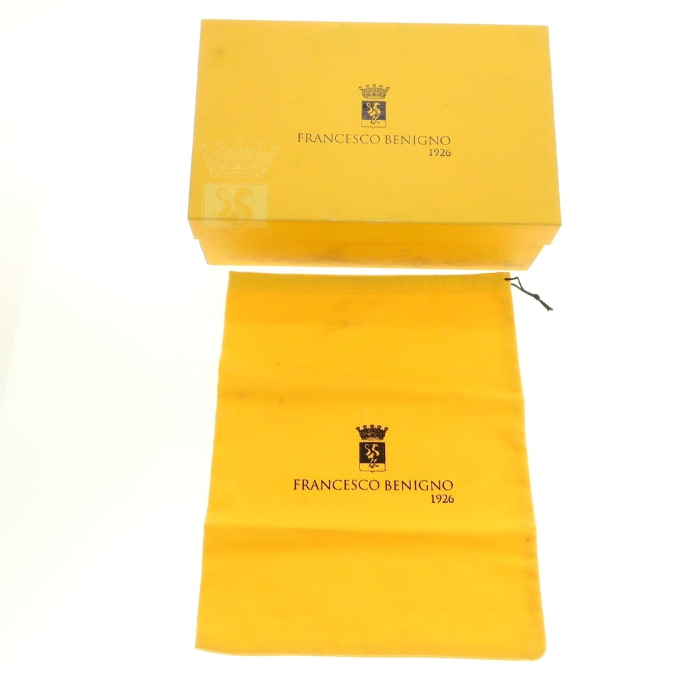 【中古】【未使用】フランチェスコ ベニーニョ FRANCESCO BENIGNO ストラップ ドレスシューズ ネイビーブルー【 7 1/2 】【 状態ランクS 】【 メンズ 】