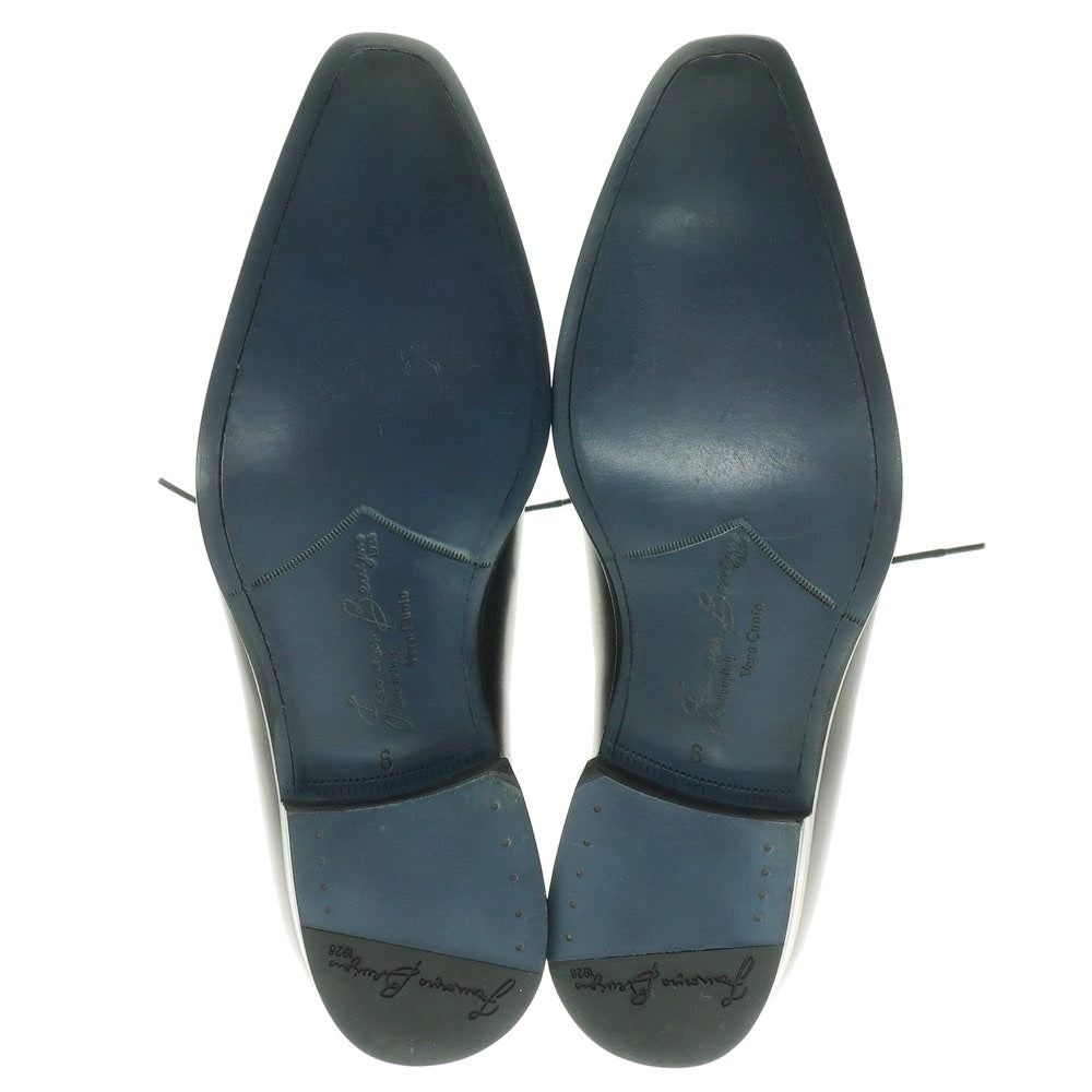 【中古】【未使用】フランチェスコ ベニーニョ FRANCESCO BENIGNO ホールカット ドレスシューズ ブラック【 6 】【 状態ランクS 】【 メンズ 】