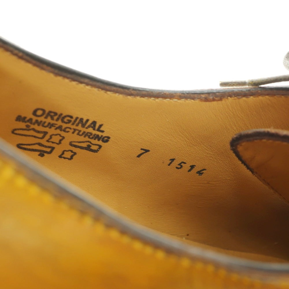 【中古】【未使用】フランチェスコ ベニーニョ FRANCESCO BENIGNO ホールカット ドレスシューズ ライトブラウン【 7 】【 状態ランクS 】【 メンズ 】