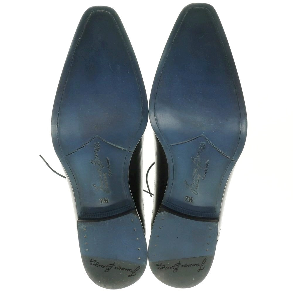 【中古】【未使用】フランチェスコ ベニーニョ FRANCESCO BENIGNO ストレートチップ ドレスシューズ ブラックブラウンxレッド【 7 1/2 】【 状態ランクS 】【 メンズ 】