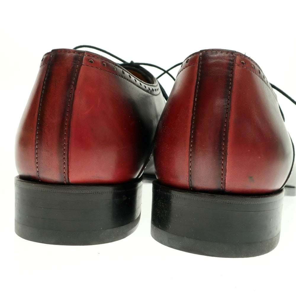 【中古】【未使用】フランチェスコ ベニーニョ FRANCESCO BENIGNO ストレートチップ ドレスシューズ ブラックブラウンxレッド【 7 1/2 】【 状態ランクS 】【 メンズ 】