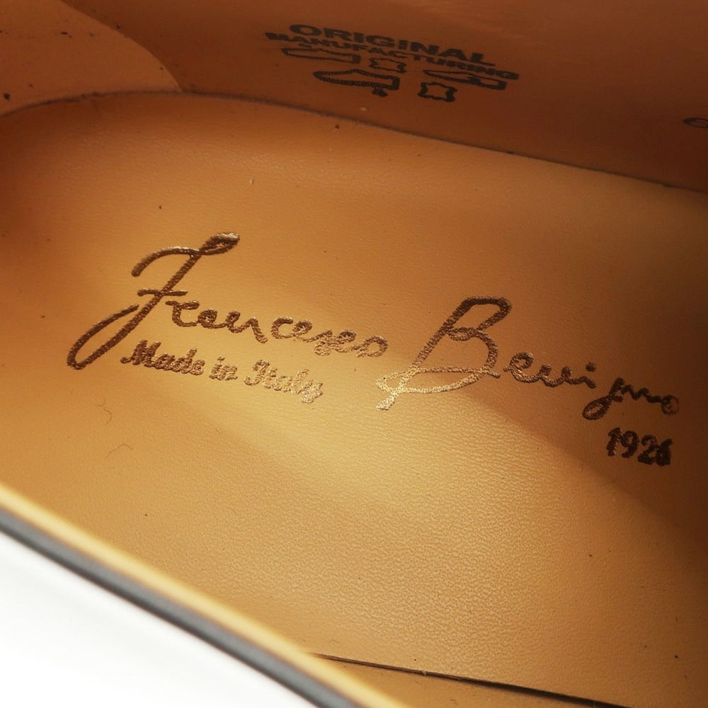 【中古】【未使用】フランチェスコ ベニーニョ FRANCESCO BENIGNO ストレートチップ ドレスシューズ ブラック【 6 1/2 】【 状態ランクS 】【 メンズ 】