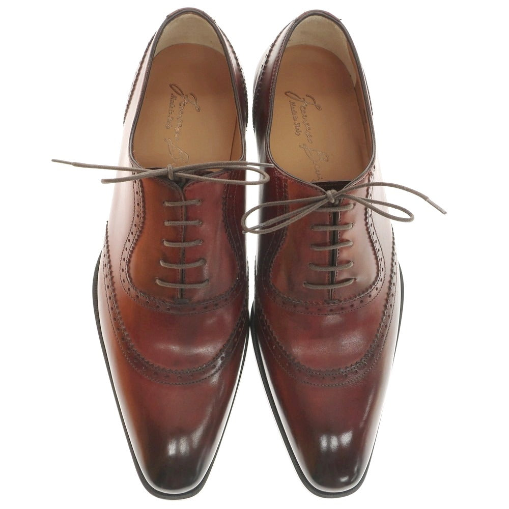 【中古】【未使用】フランチェスコ ベニーニョ FRANCESCO BENIGNO ドレスシューズ バーガンディ【 6 1/2 】【 状態ランクS 】【 メンズ 】