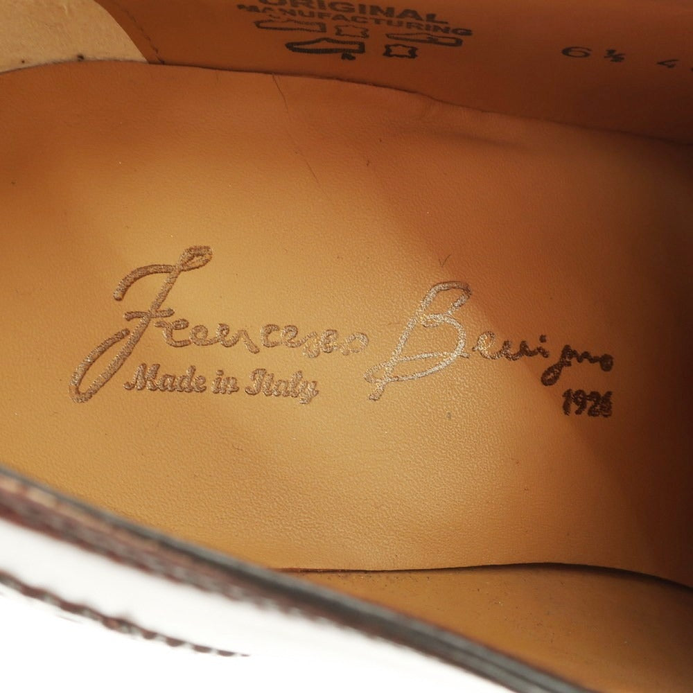 【中古】【未使用】フランチェスコ ベニーニョ FRANCESCO BENIGNO ドレスシューズ バーガンディ【 6 1/2 】【 状態ランクS 】【 メンズ 】