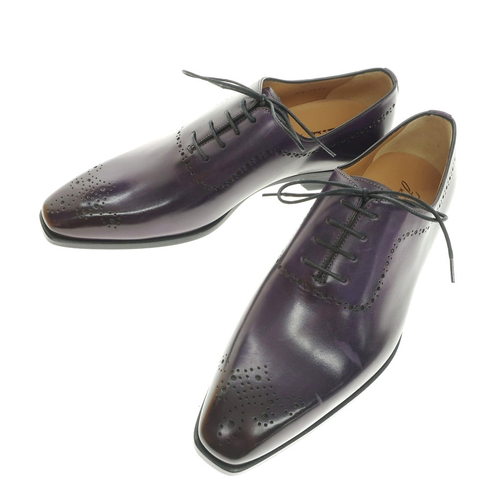 【中古】【未使用】フランチェスコ ベニーニョ FRANCESCO BENIGNO ホールカット ドレスシューズ パープル【 6 1/2 】【 状態ランクS 】【 メンズ 】