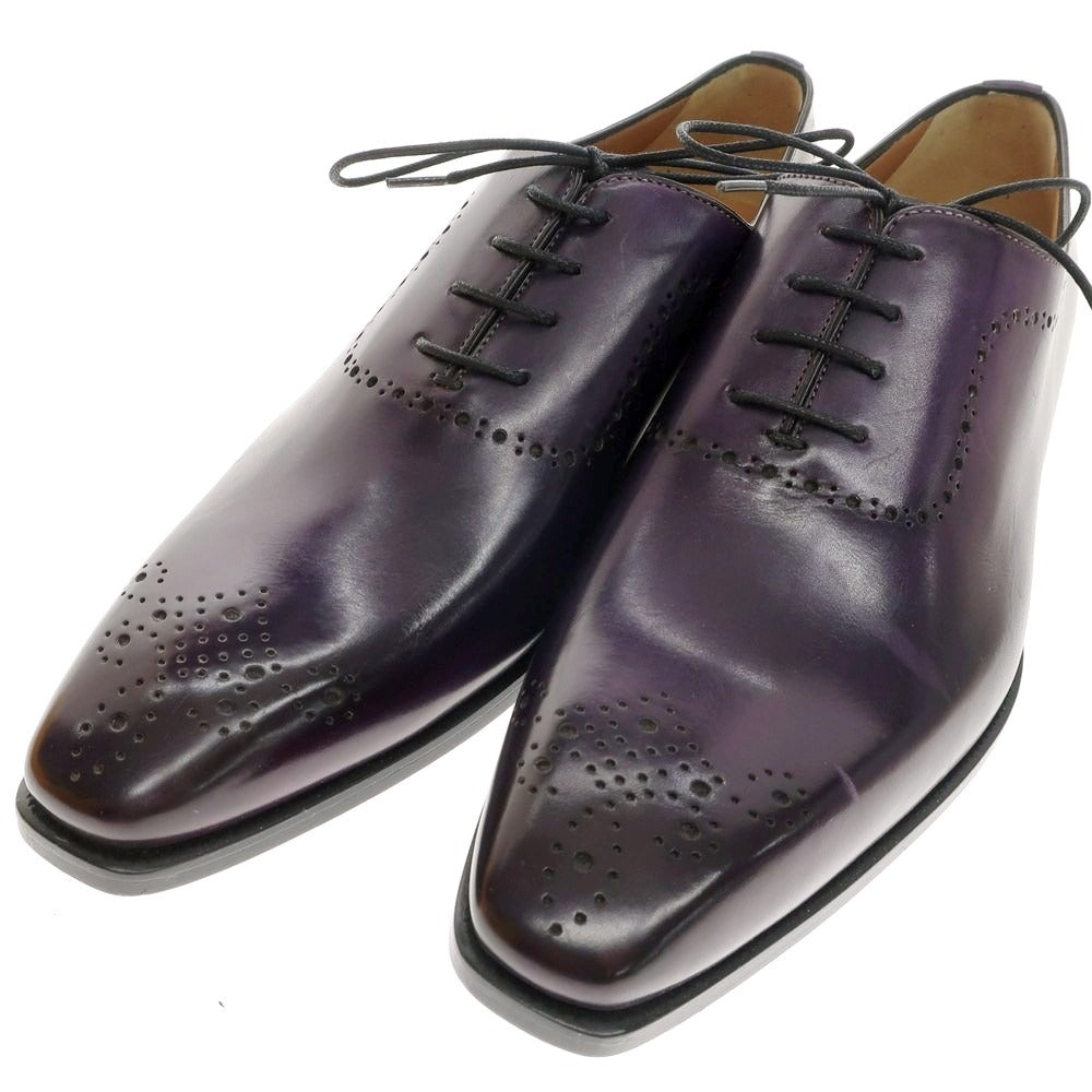 【中古】【未使用】フランチェスコ ベニーニョ FRANCESCO BENIGNO ホールカット ドレスシューズ パープル【 6 1/2 】【 状態ランクS 】【 メンズ 】