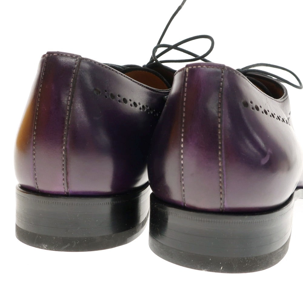 【中古】【未使用】フランチェスコ ベニーニョ FRANCESCO BENIGNO ホールカット ドレスシューズ パープル【 6 1/2 】【 状態ランクS 】【 メンズ 】