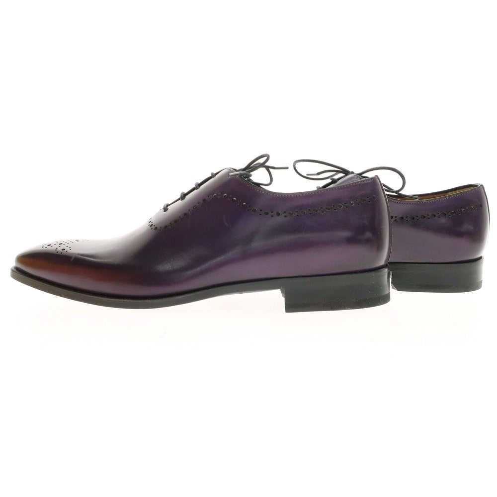 【中古】【未使用】フランチェスコ ベニーニョ FRANCESCO BENIGNO ホールカット ドレスシューズ パープル【 6 1/2 】【 状態ランクS 】【 メンズ 】