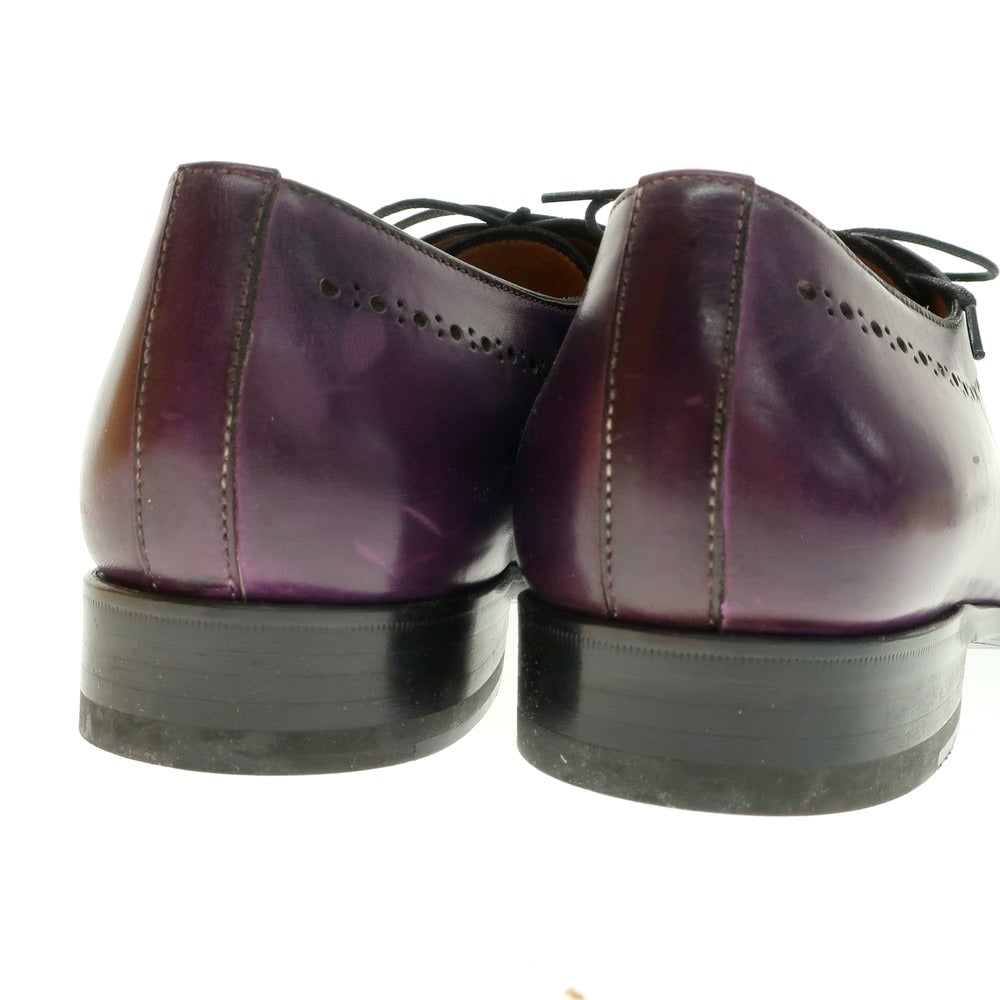 【中古】【未使用】フランチェスコ ベニーニョ FRANCESCO BENIGNO ホールカット ドレスシューズ パープル【 6 】【 状態ランクA 】【 メンズ 】
