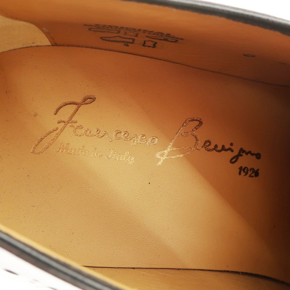 【中古】【未使用】フランチェスコ ベニーニョ FRANCESCO BENIGNO ホールカット ドレスシューズ パープル【 6 】【 状態ランクA 】【 メンズ 】