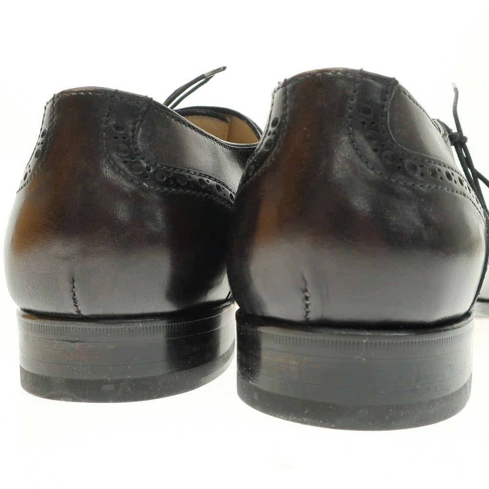 【中古】【未使用】フランチェスコ ベニーニョ FRANCESCO BENIGNO サイドレース ドレスシューズ ブラックグレー【 6 1/2 】【 状態ランクS 】【 メンズ 】
