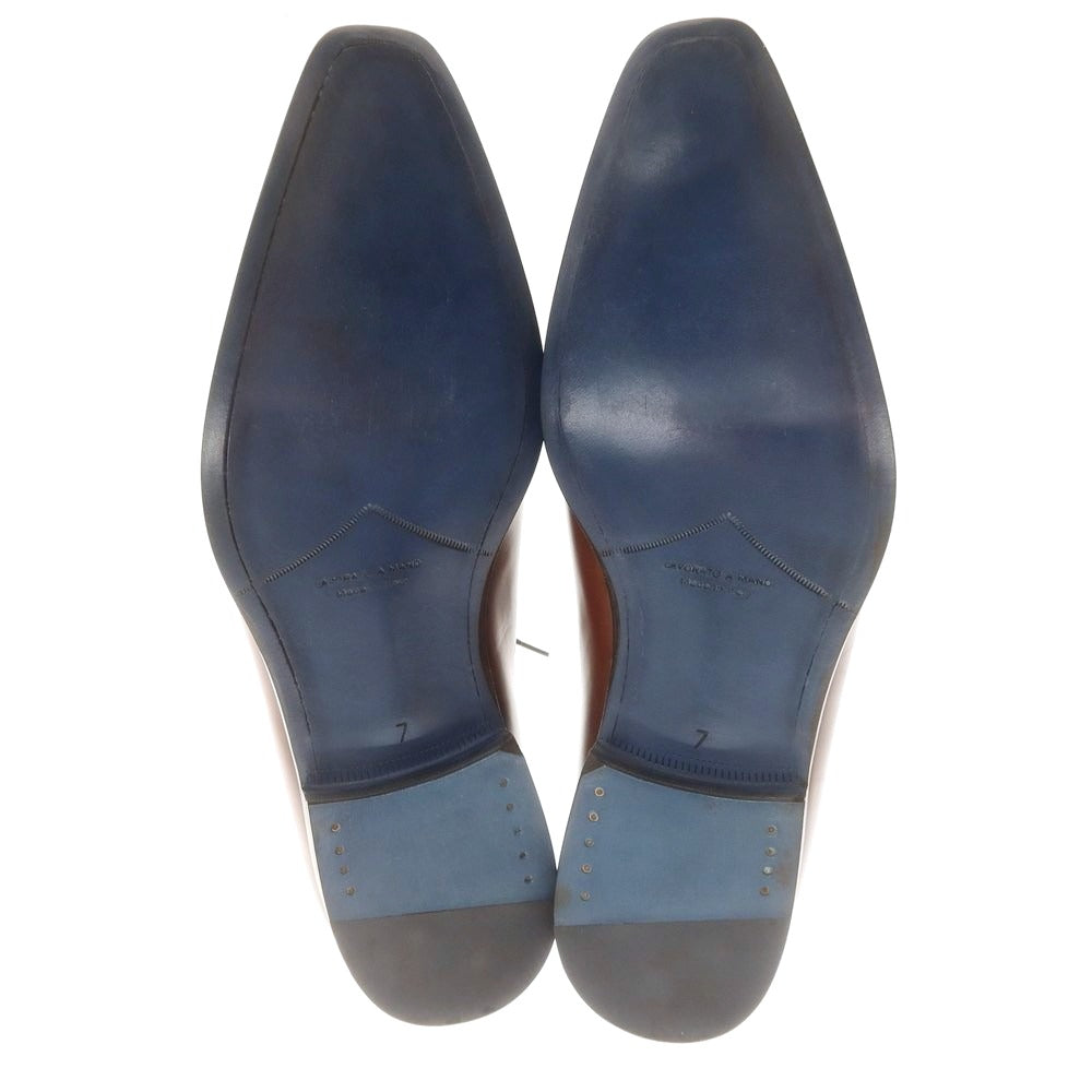 【中古】【未使用】フランチェスコ ベニーニョ FRANCESCO BENIGNO ホールカット ドレスシューズ ブラックブラウン【 7 】【 状態ランクS 】【 メンズ 】