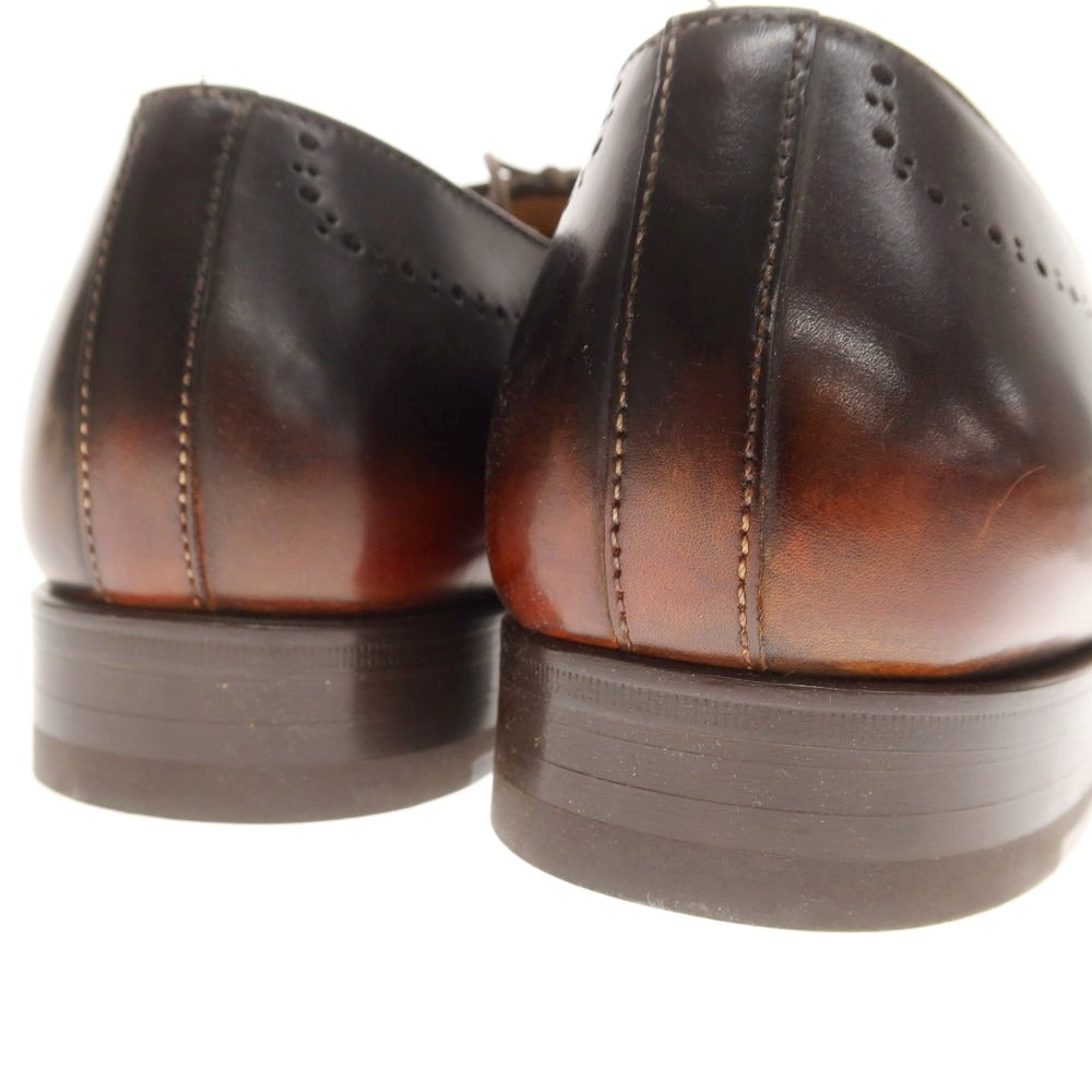 【中古】【未使用】フランチェスコ ベニーニョ FRANCESCO BENIGNO ホールカット ドレスシューズ ブラックブラウン【 7 】【 状態ランクS 】【 メンズ 】