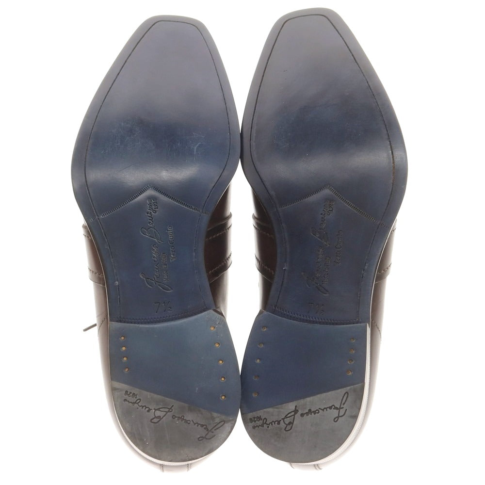 【中古】【未使用】フランチェスコ ベニーニョ FRANCESCO BENIGNO Uチップ ドレスシューズ ダークブラウン【 7 1/2 】【 状態ランクS 】【 メンズ 】