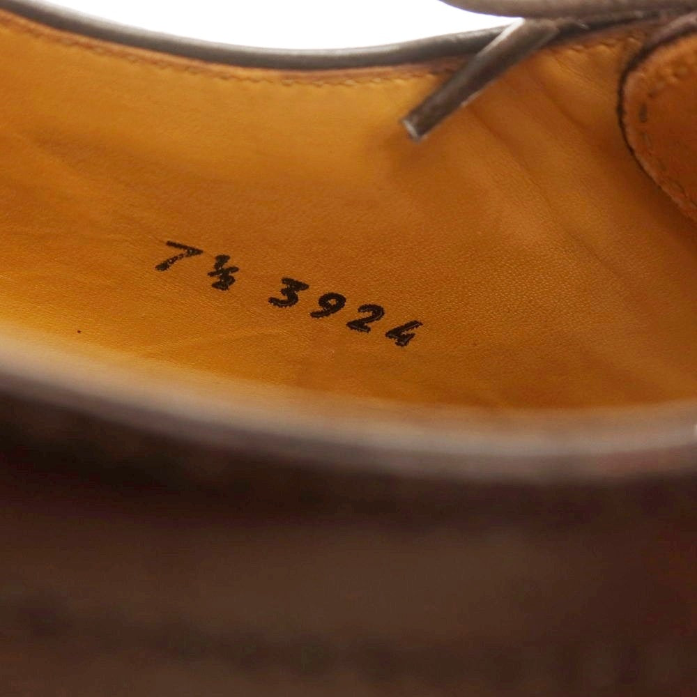 【中古】【未使用】フランチェスコ ベニーニョ FRANCESCO BENIGNO Uチップ ドレスシューズ ダークブラウン【 7 1/2 】【 状態ランクS 】【 メンズ 】