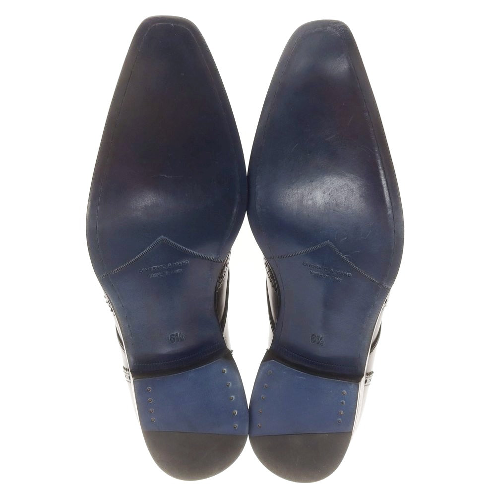 【中古】【未使用】フランチェスコ ベニーニョ FRANCESCO BENIGNO シングルモンク ドレスシューズ ブラックネイビー【 6 1/2 】【 状態ランクS 】【 メンズ 】