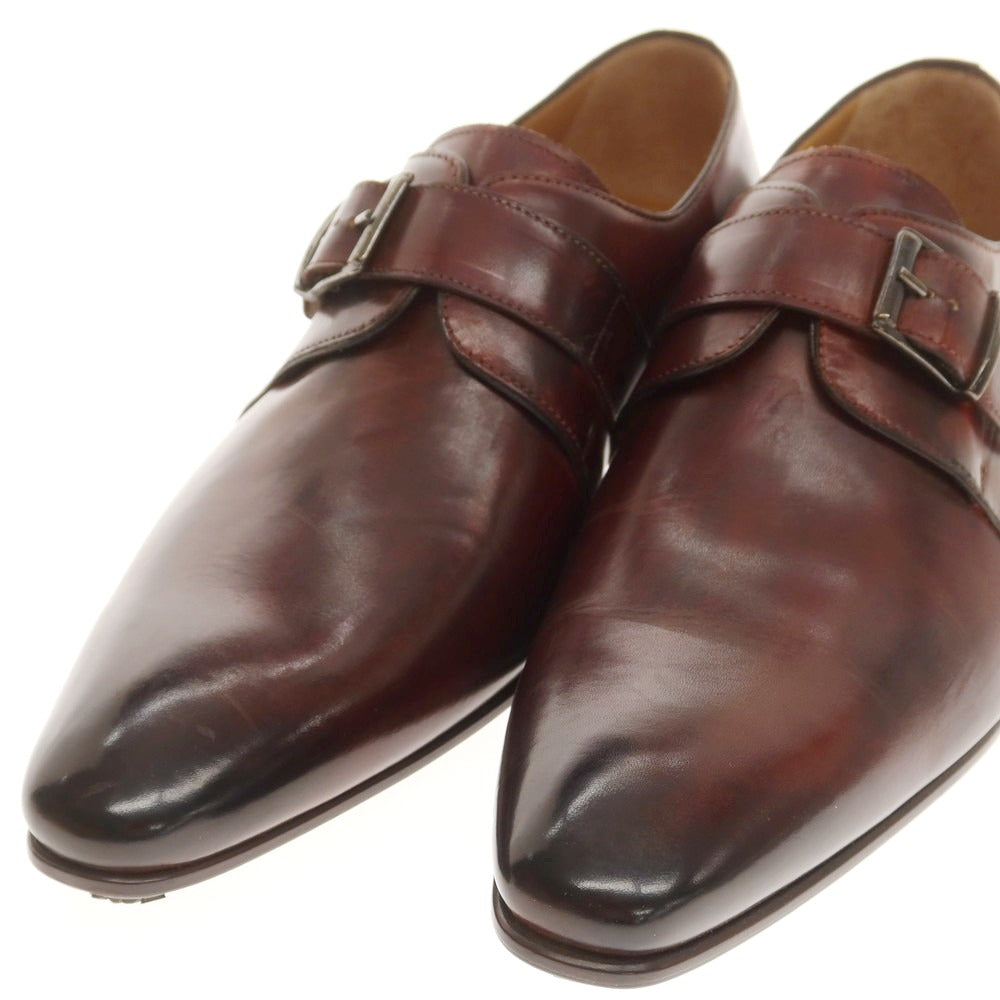 【中古】【未使用】フランチェスコ ベニーニョ FRANCESCO BENIGNO シングルモンク ドレスシューズ ダークブラウン【 7 1/2 】【 状態ランクS 】【 メンズ 】