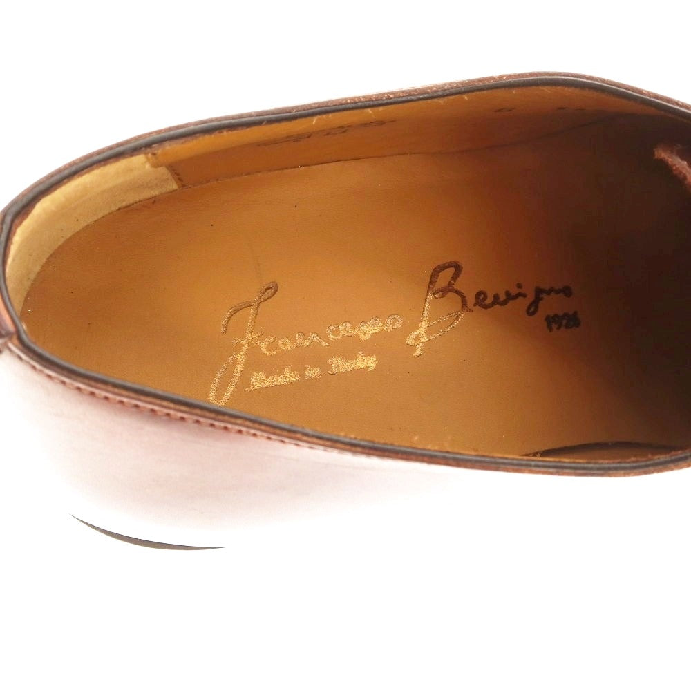 【中古】【未使用】フランチェスコ ベニーニョ FRANCESCO BENIGNO ホールカット ドレスシューズ バーガンディ【 6 】【 状態ランクS 】【 メンズ 】