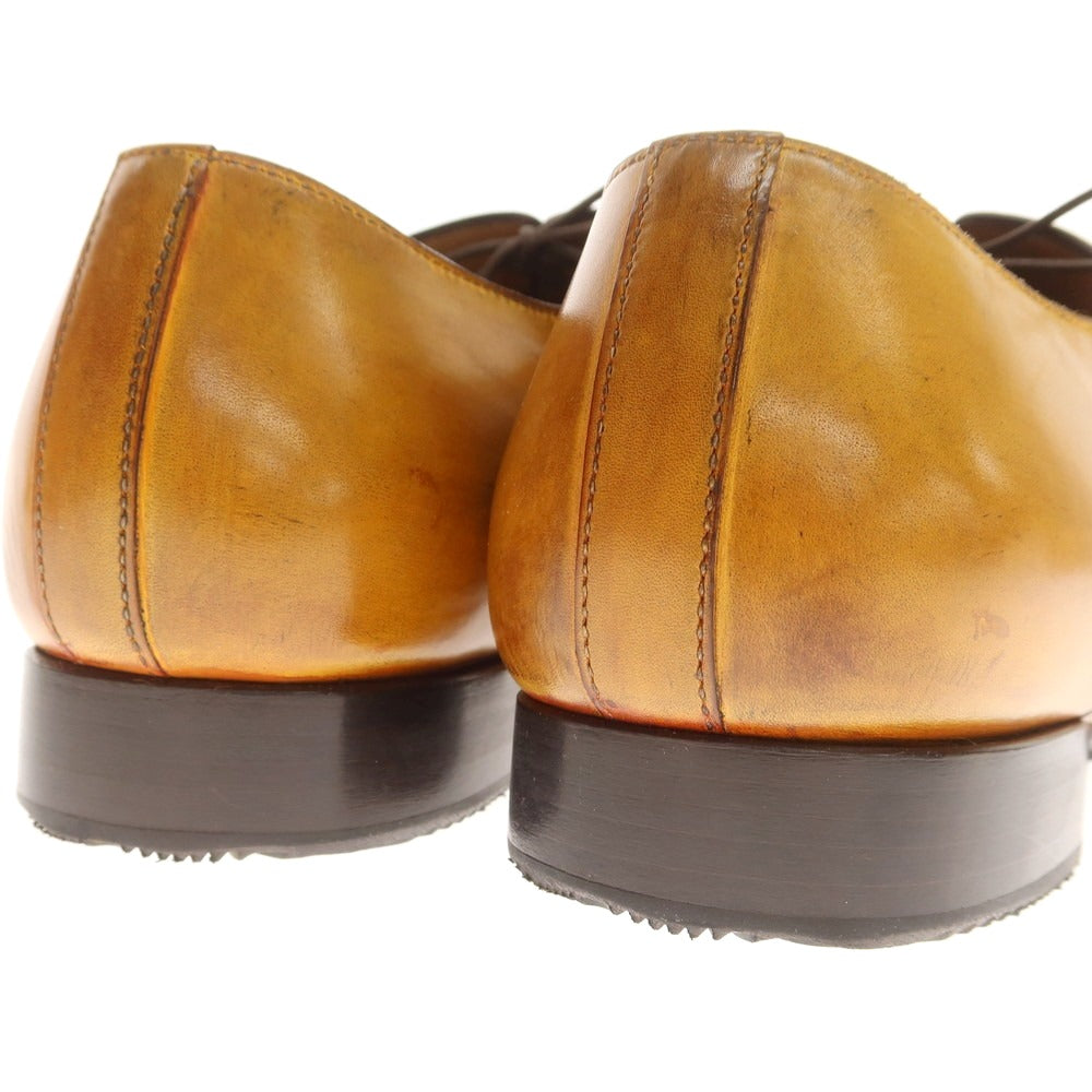 【中古】【未使用】フランチェスコ ベニーニョ FRANCESCO BENIGNO ホールカット ドレスシューズ イエローブラウン【 7 1/2 】【 状態ランクS 】【 メンズ 】