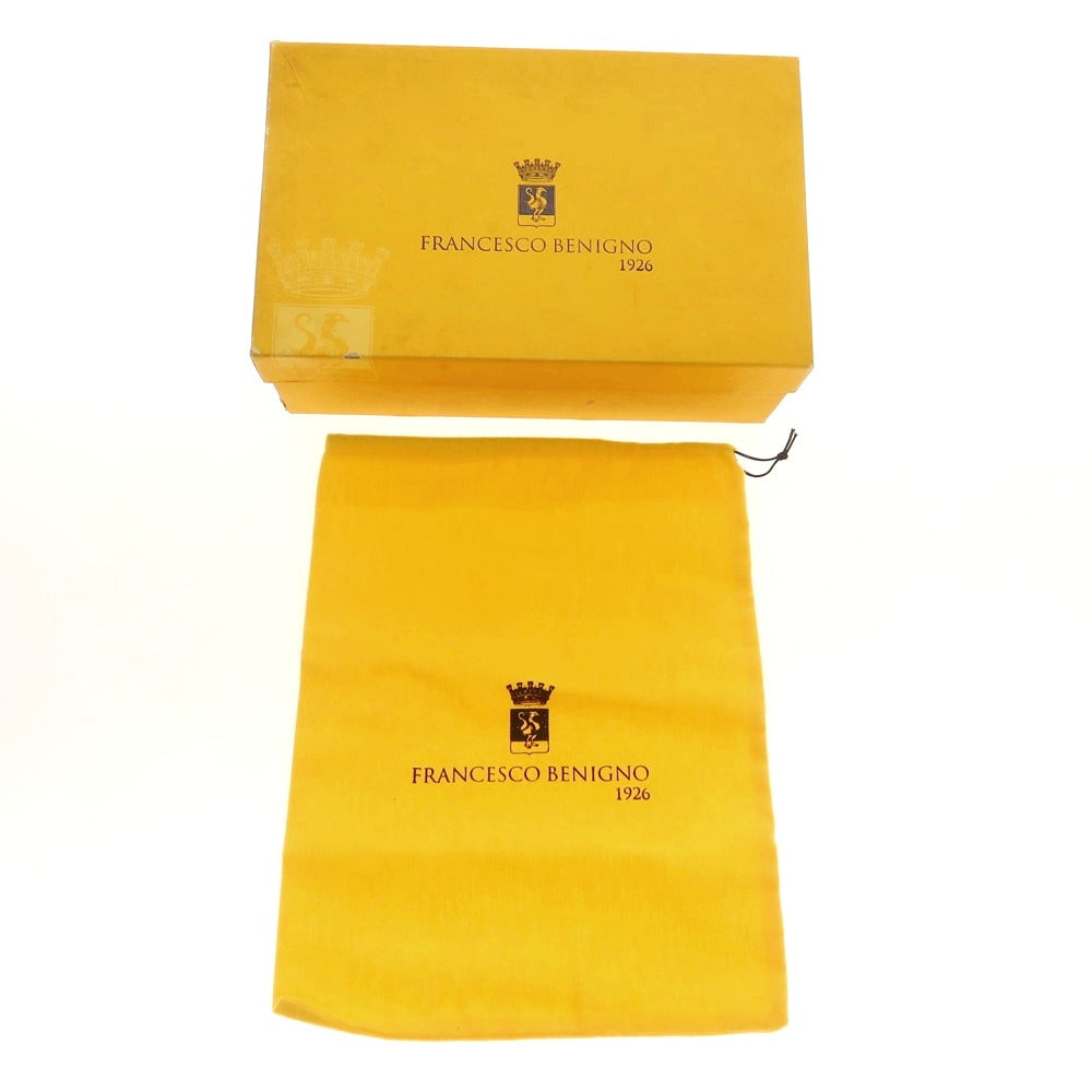 【中古】【未使用】フランチェスコ ベニーニョ FRANCESCO BENIGNO ホールカット ドレスシューズ イエローブラウン【 7 1/2 】【 状態ランクS 】【 メンズ 】