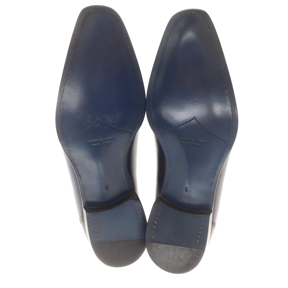 【中古】【未使用】フランチェスコ ベニーニョ FRANCESCO BENIGNO コインローファー ダークブルー【 6 】【 状態ランクS 】【 メンズ 】