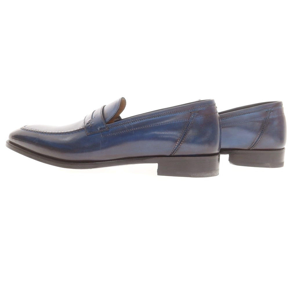 【中古】【未使用】フランチェスコ ベニーニョ FRANCESCO BENIGNO コインローファー ダークブルー【 6 】【 状態ランクS 】【 メンズ 】