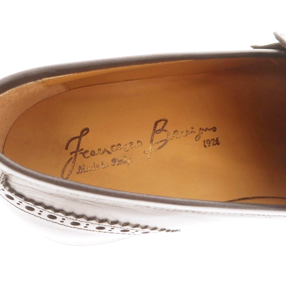 【中古】フランチェスコ ベニーニョ FRANCESCO BENIGNO ウイングチップ コインローファー ダークグレー【 7 】【 状態ランクA 】【 メンズ 】