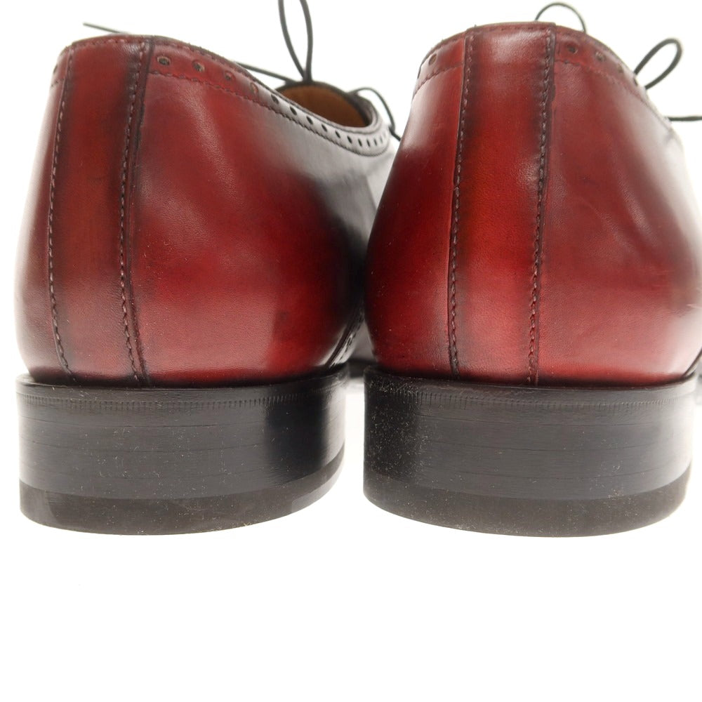 【中古】【未使用】フランチェスコ ベニーニョ FRANCESCO BENIGNO ストレートチップ ドレスシューズ ダークブラウンxレッド【 7 】【 状態ランクS 】【 メンズ 】