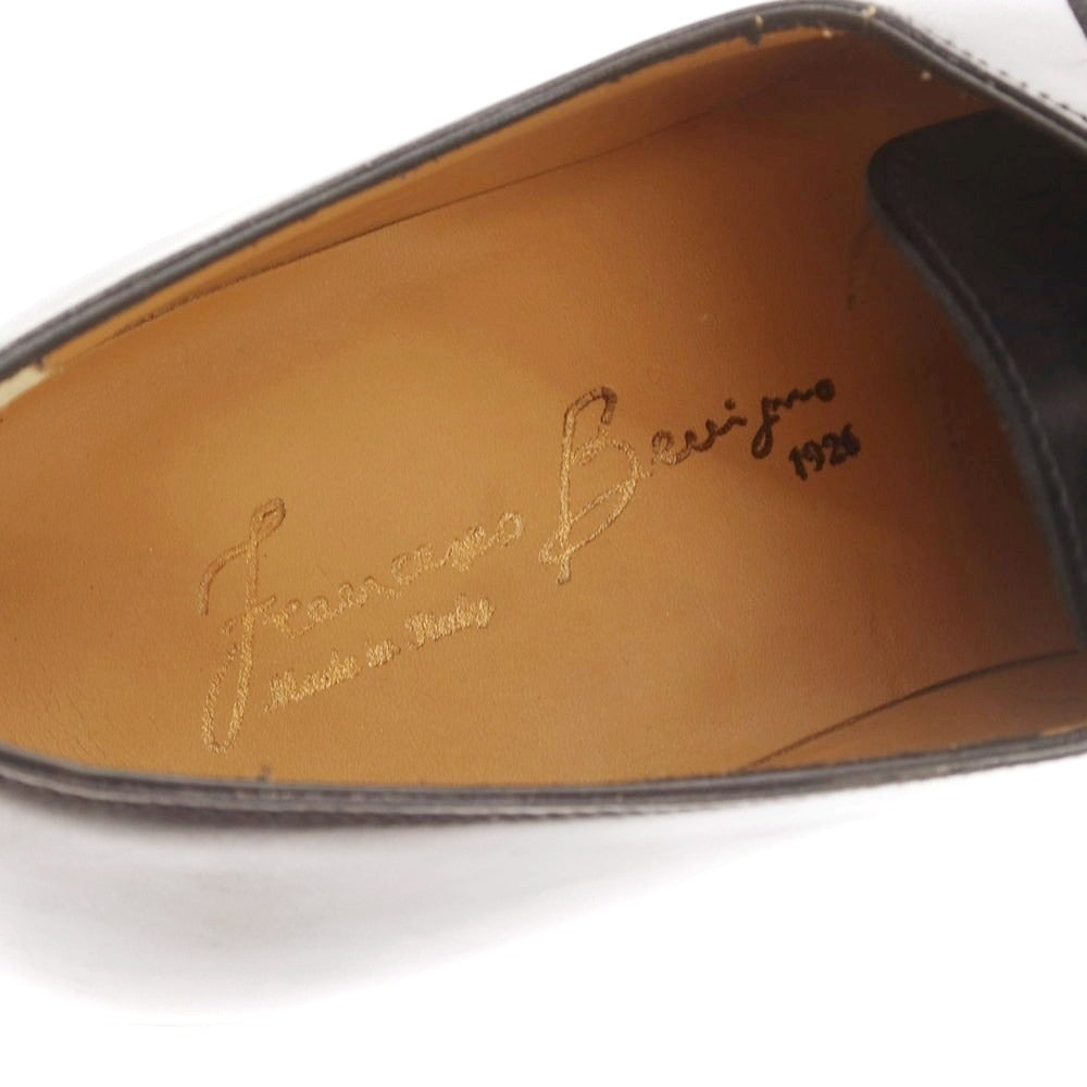 【中古】【未使用】フランチェスコ ベニーニョ FRANCESCO BENIGNO ホールカット ドレスシューズ ブラック【 7 】【 状態ランクS 】【 メンズ 】