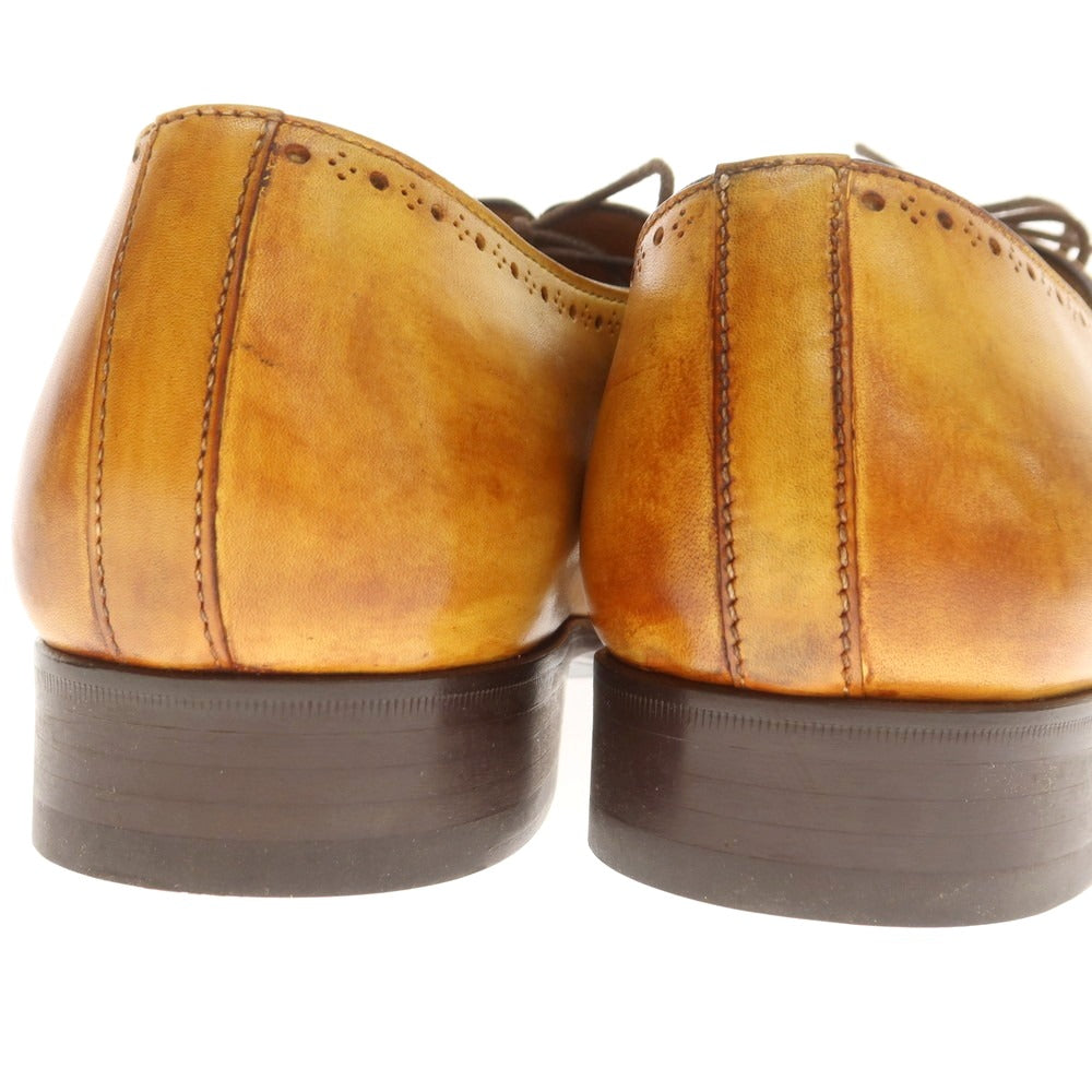 【中古】【未使用】フランチェスコ ベニーニョ FRANCESCO BENIGNO ホールカット ドレスシューズ イエローベージュ【 7 】【 状態ランクS 】【 メンズ 】