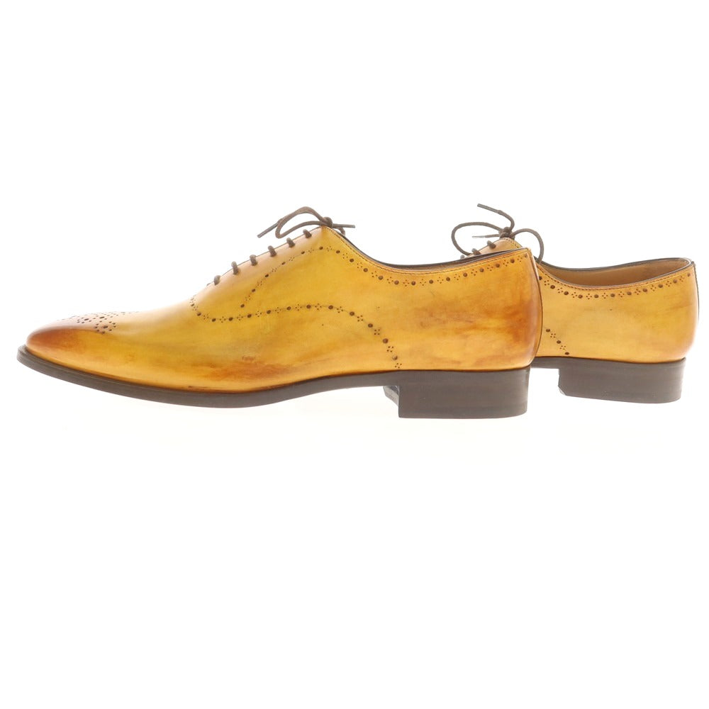 【中古】【未使用】フランチェスコ ベニーニョ FRANCESCO BENIGNO ホールカット ドレスシューズ イエローベージュ【 7 】【 状態ランクS 】【 メンズ 】