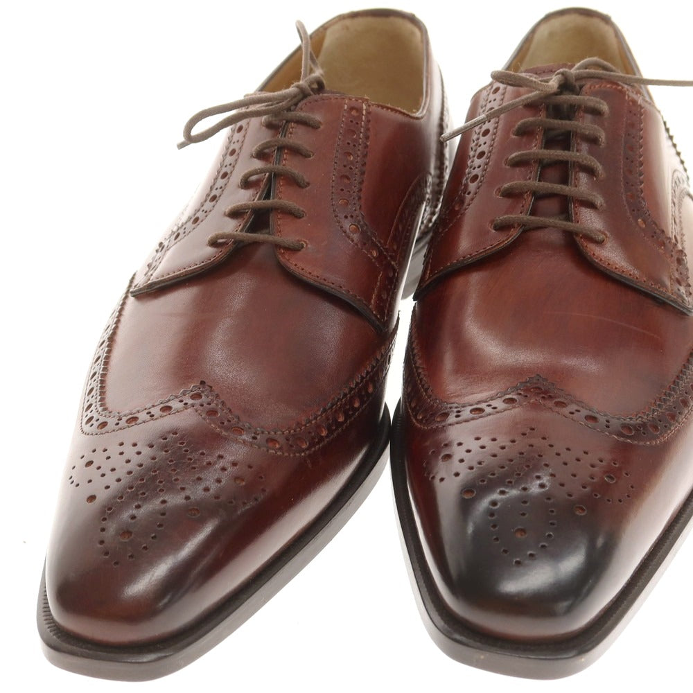 【中古】【未使用】フランチェスコ ベニーニョ FRANCESCO BENIGNO ウイングチップ ドレスシューズ ブラウン【 7 】【 状態ランクS 】【 メンズ 】