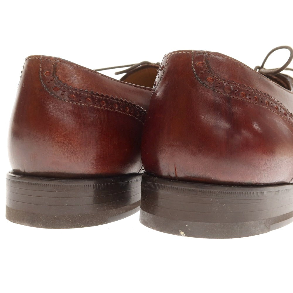【中古】【未使用】フランチェスコ ベニーニョ FRANCESCO BENIGNO ウイングチップ ドレスシューズ ブラウン【 7 】【 状態ランクS 】【 メンズ 】