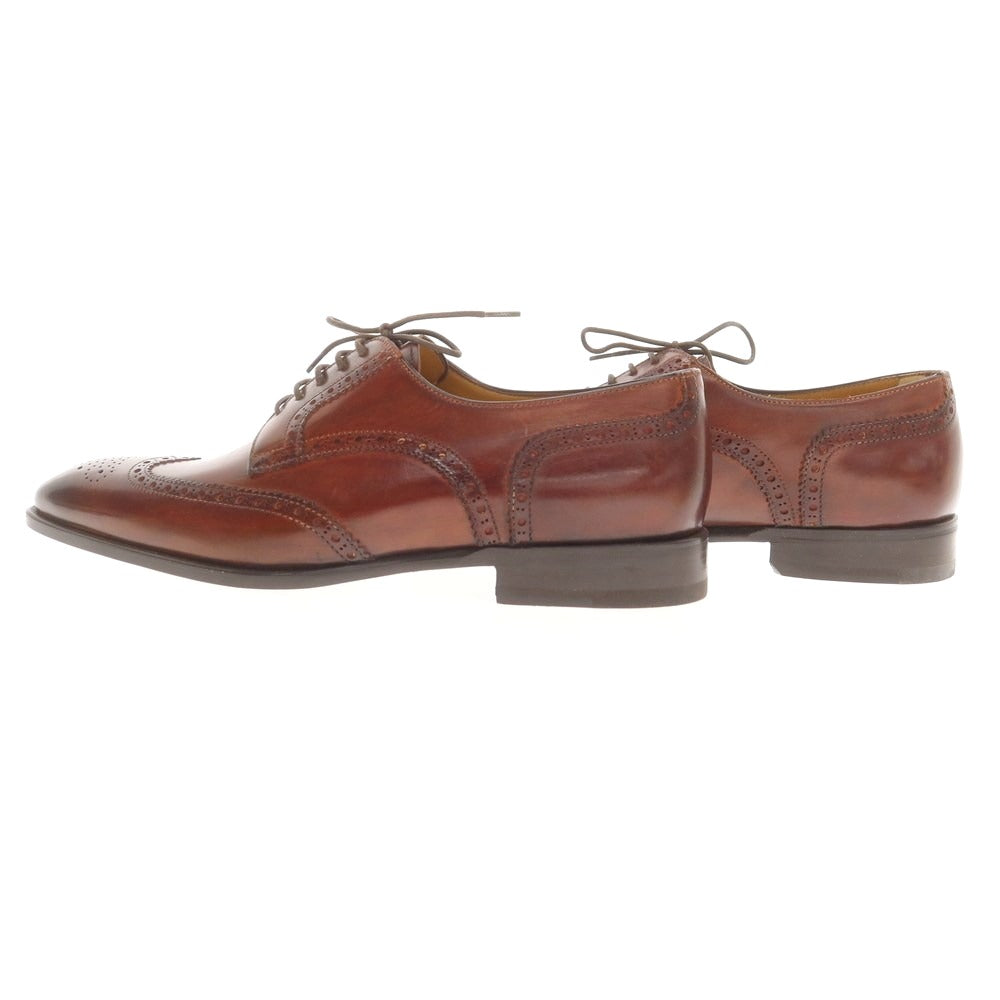 【中古】【未使用】フランチェスコ ベニーニョ FRANCESCO BENIGNO ウイングチップ ドレスシューズ ブラウン【 7 】【 状態ランクS 】【 メンズ 】