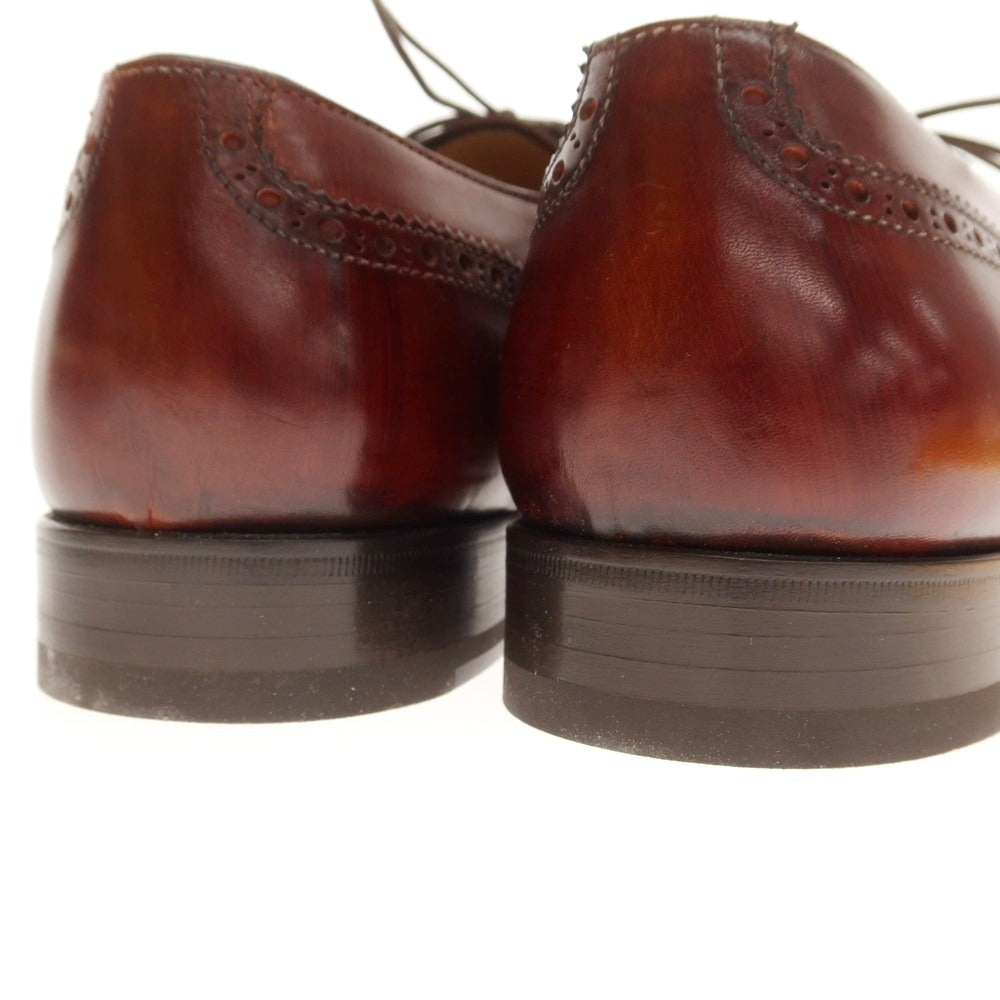 【中古】【未使用】フランチェスコ ベニーニョ FRANCESCO BENIGNO ウイングチップ ドレスシューズ ブラウン【 6 1/2 】【 状態ランクS 】【 メンズ 】